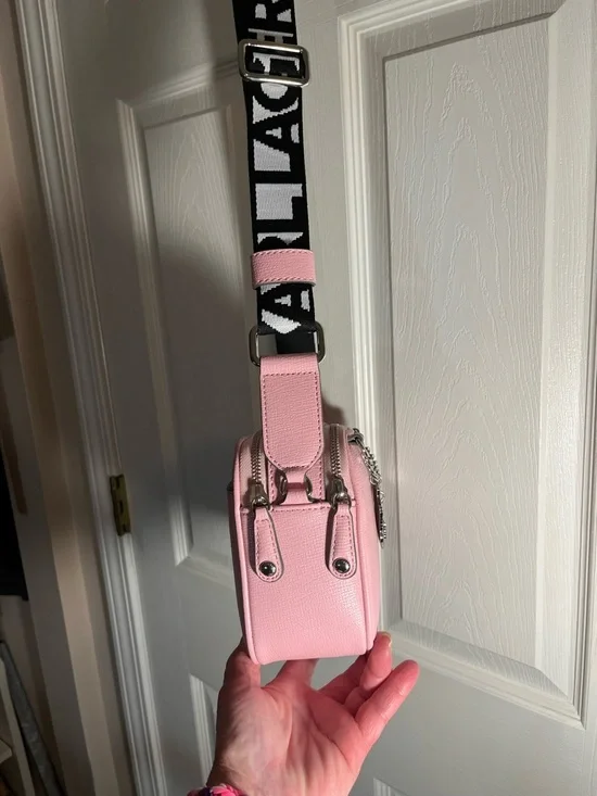 Karl Lagerfeld Paris Pink Charm Crossbody NWT $198 MSRP - Picture 5 of 15